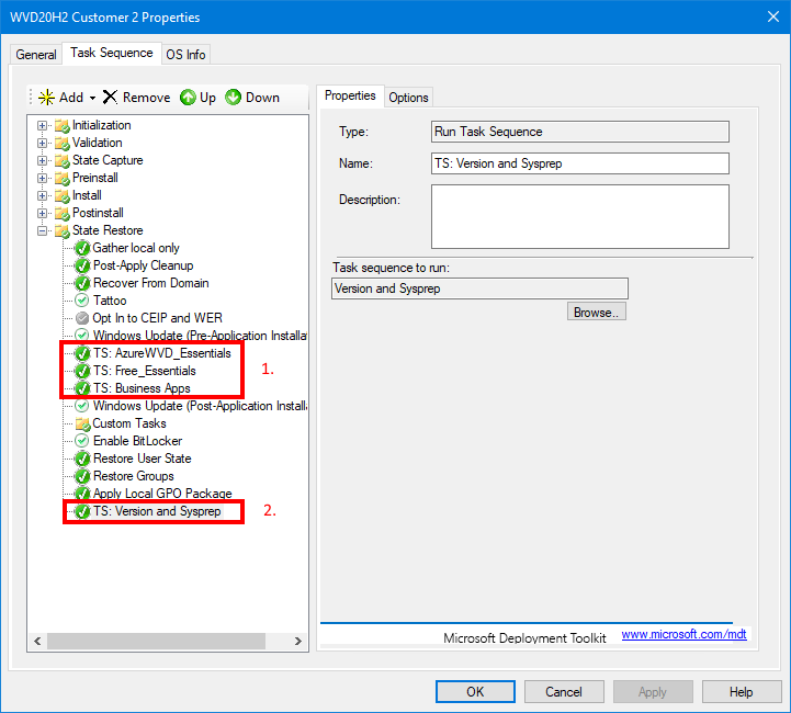 MDT: Running a single PowerShell Cmdlet from a Task Sequence Step